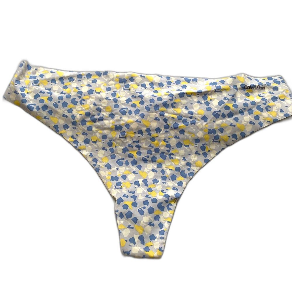 Calvin Klein Invisibles Printed Thong Size Extra Large XL D3507 455 New Floral